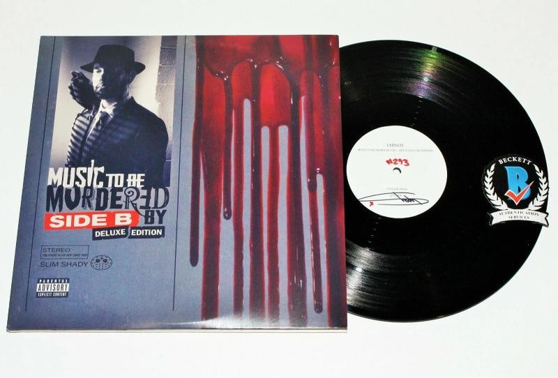 EMINEM SIGNED MUSIC TO BE MURDERED BY TEST PRESSING B VINYL ALBUM BECKETT COA - 4