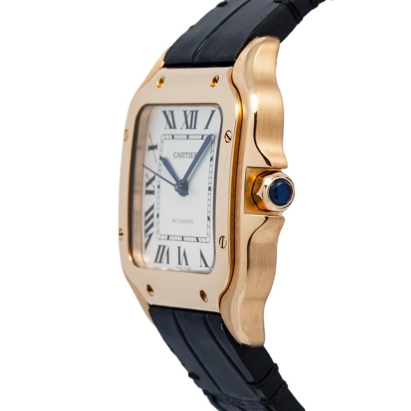 Cartier Santos WGSA0012 2018 Paper 18k RG Silver Dial Auto Watch 35mm - 4