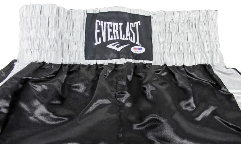 Muhammad Ali & Joe Frazier Signed Black Everlast Boxing Trunks PSA Itp #3A60518 - 11