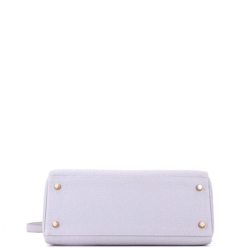 Hermes Kelly Handbag Blue Togo with Gold Hardware 28 - 5
