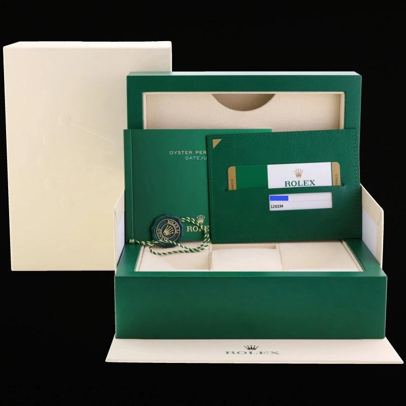 MINT PAPERS Rolex 126334 DateJust 41 Wimbledon Dial Fluted Oyster Band Watch Box - 7