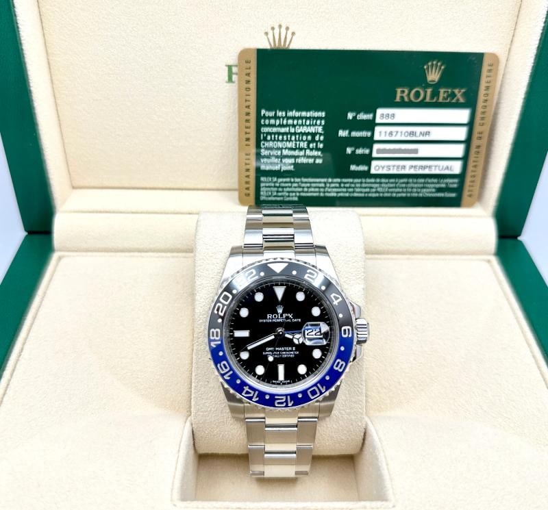 Rolex GMT Master II BATMAN 116710BLNR Black Blue Ceramic Bezel Steel Box Paper (1 of 11)