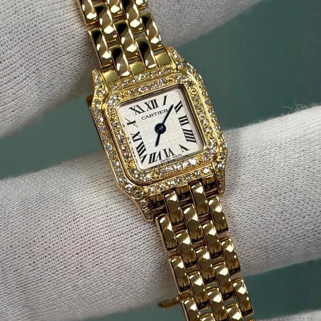 Cartier Panthere Mini 2360 WF3141B9 17mm Diamond Bezel Lugs 18k Yellow Gold Box (1 of 11)