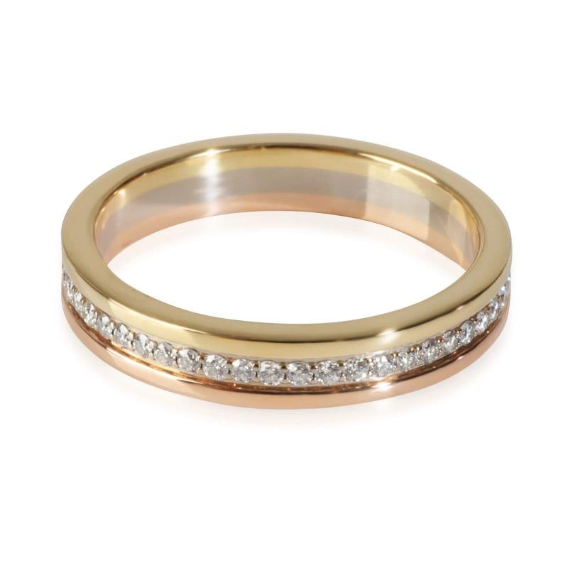 Cartier 3-Tone Gold Diamond Vendome Louis Cartier Band - 3