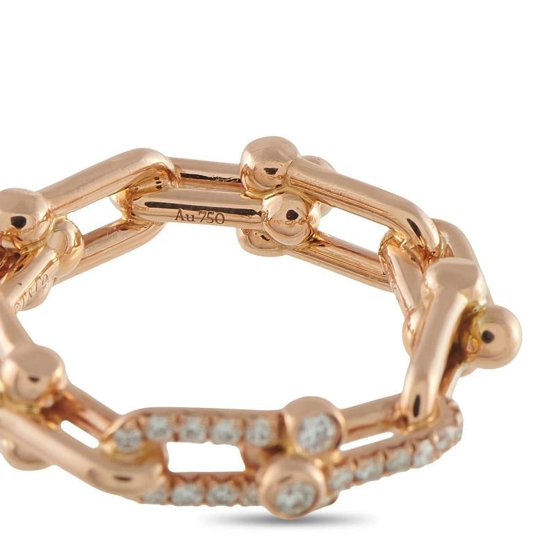 Tiffany & Co. HardWear 18K Rose Gold 0.26ct Diamond Ring - 5