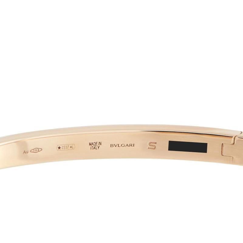 Bvlgari Fiorever 18K Rose Gold Diamond Bangle Bracelet Size Small - 4