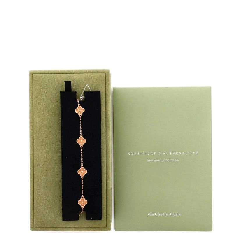 Van Cleef & Arpels Sweet Alhambra 6 Motifs Bracelet 18K Rose Gold - 2