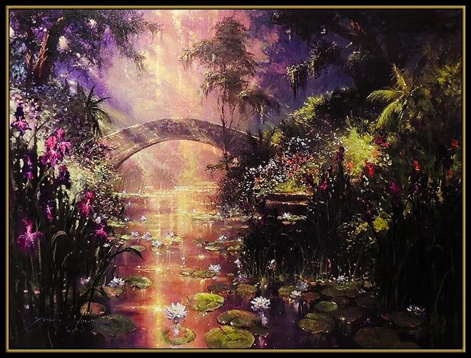 JAMES COLEMAN Large Original Hand Embellished Giclee On Canvas Signed Disney Art - 3