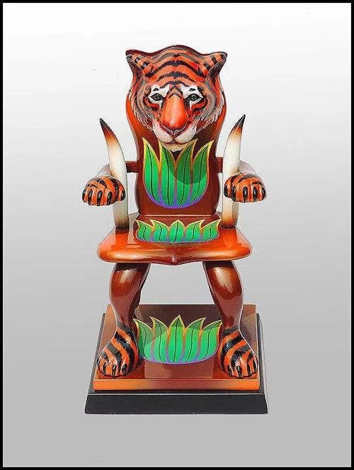 Dan Meyer Original Sculpture Tiger Chair Hand Signed Daniel Painting Artwork SBO: number 5 of only 25. Size: 18Ã¢â‚¬Â H x 10Ã¢â‚¬Â W x 10Ã¢â‚¬Â D. Condition: Used,Unit of