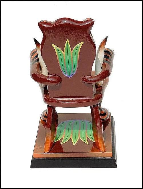 Dan Meyer Original Sculpture Tiger Chair Hand Signed Daniel Painting Artwork SBO - 3