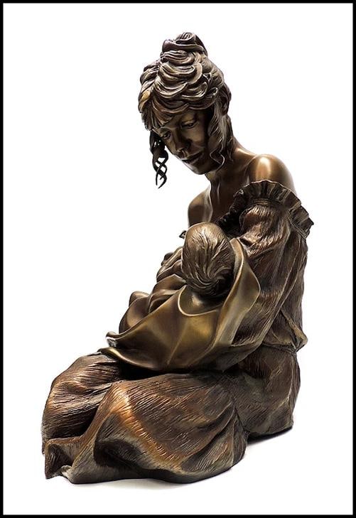 Ramon Parmenter Original Bronze Sculpture Signed Mothers Song Children Artwork - 3
