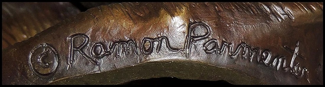 Ramon Parmenter Original Bronze Sculpture Signed Mothers Song Children Artwork - 5