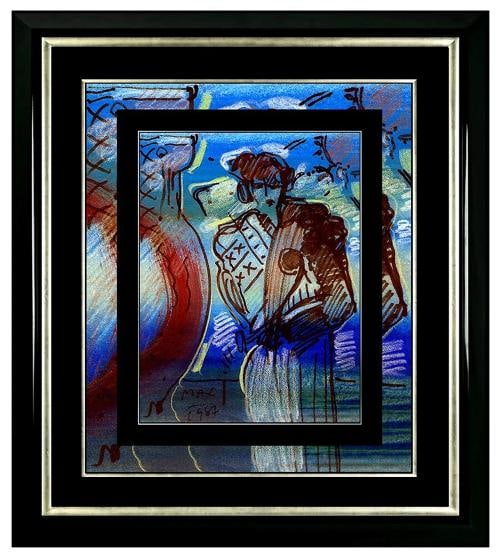 PETER MAX all Original PAINTING POP ART PROFILE Watercolor SIGNED Art AUTHENTIC (1 of 5)