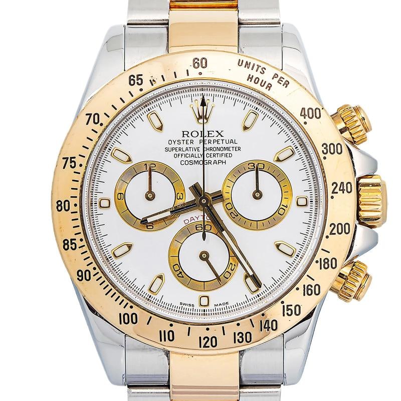 Rolex Daytona 116523 Oyster 18K YG Two Tone White Dial Men"s Watch 40mm - 2