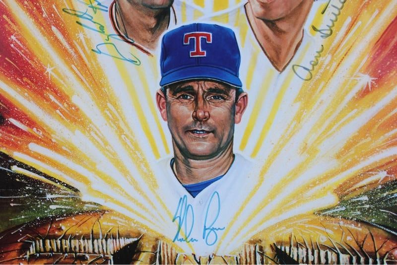 300 Win Club (8) Ryan, Seaver, Spahn +5 Signed 18x24 Framed Photo JSA #TT08650 - 11