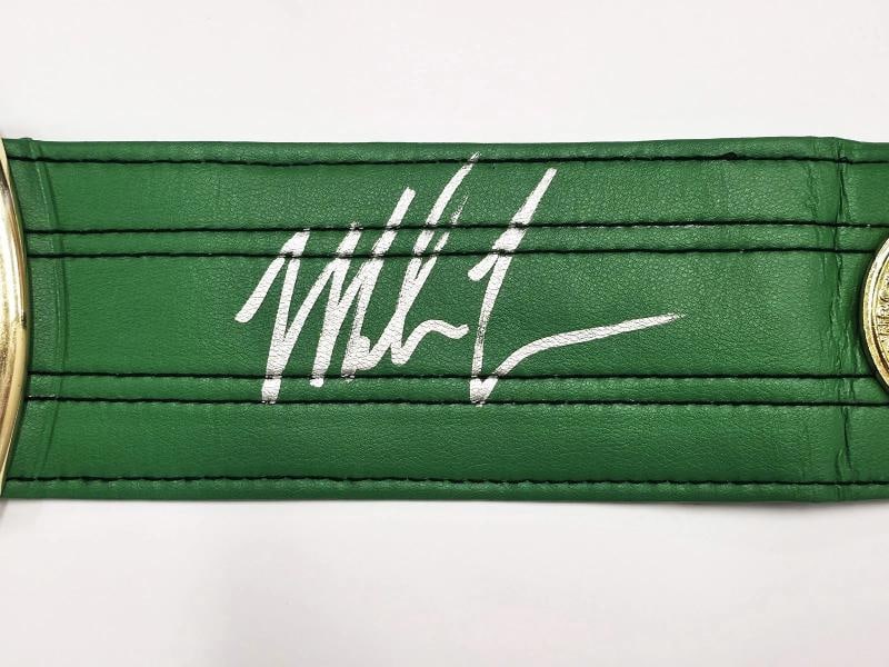 Mike Tyson & Evander Holyfield Auto Green WBC World Championship Boxing Belt JSA - 2