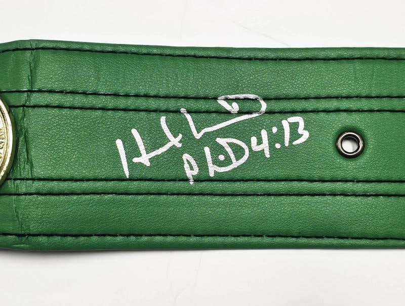 Mike Tyson & Evander Holyfield Auto Green WBC World Championship Boxing Belt JSA - 3