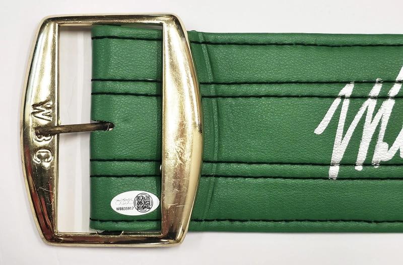 Mike Tyson & Evander Holyfield Auto Green WBC World Championship Boxing Belt JSA - 5