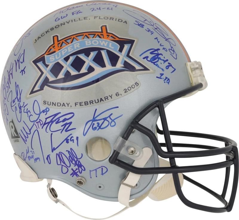2004 New England Patriots Super Bowl Champs Team Signed Helmet Tom Brady PSA DNA - 5