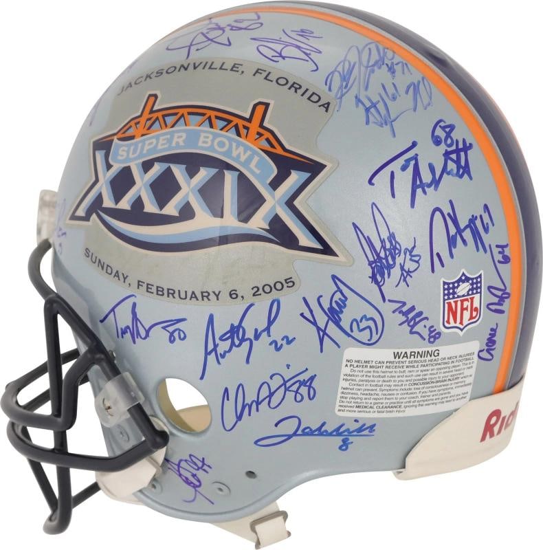 2004 New England Patriots Super Bowl Champs Team Signed Helmet Tom Brady PSA DNA - 7