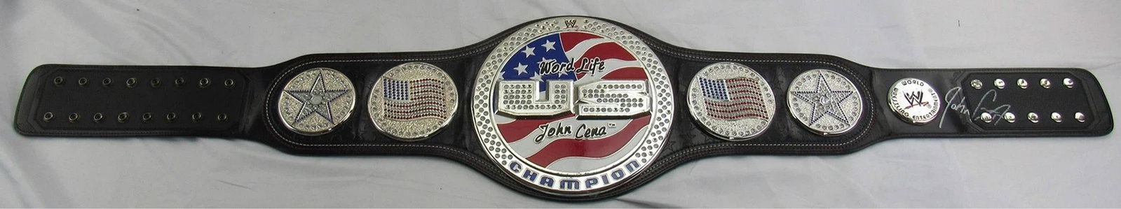 John Cena Signed WWE United States Championship Replica JSA: Brand: JP's Sports and Rock Solid Promotions,Country of Origin: United States