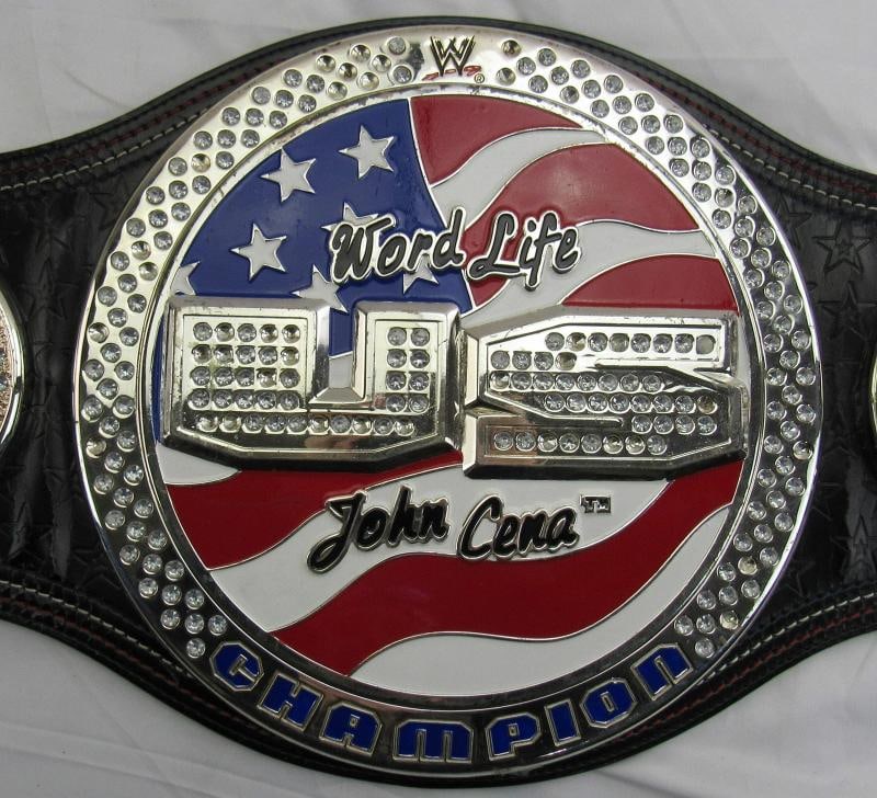 John Cena Signed WWE United States Championship Replica JSA - 3
