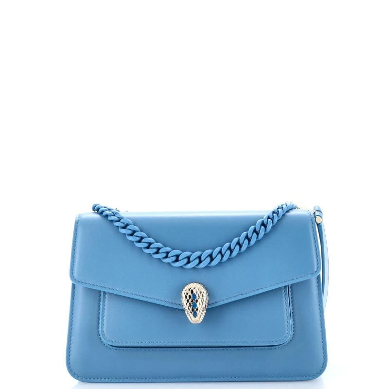 Bvlgari Serpenti Forever Maxi Chain Crossbody Bag Leather Medium: Accessories: Mirror, With Strap Measurements: Height 6.5", Width 10", Depth 3". Condition: Pre-owned - Excellent,Brand: Bvlgari,Exterior Material: Leather,Style: Cross Body Bags,Exterior Color: