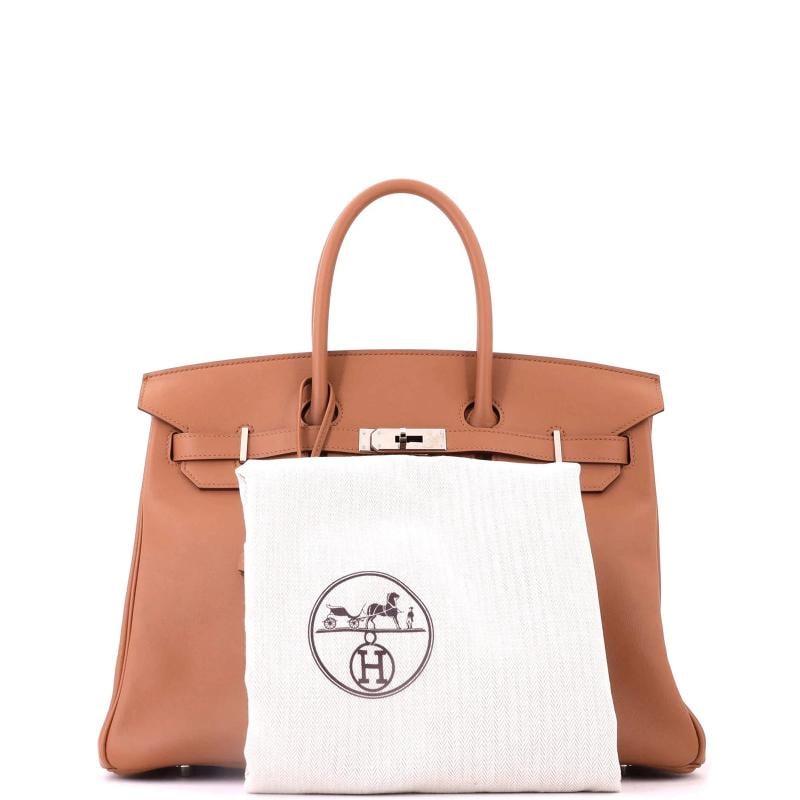 Hermes Birkin Handbag Tressage Brown Swift and Palladium Hardware 35 - 2