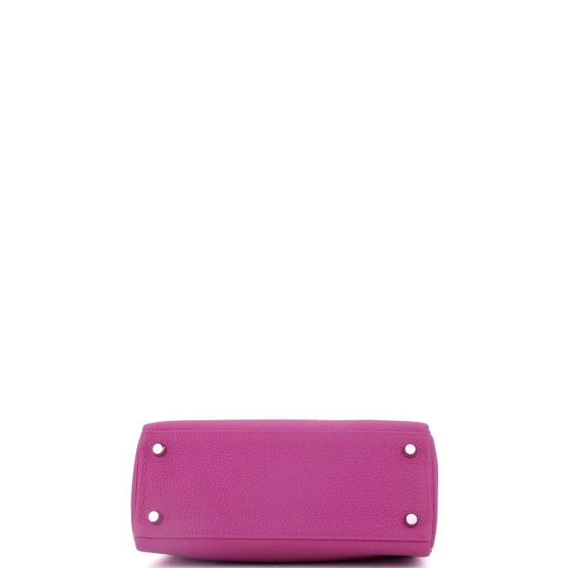 Hermes Kelly Handbag Pink Togo with Palladium Hardware 25 - 5