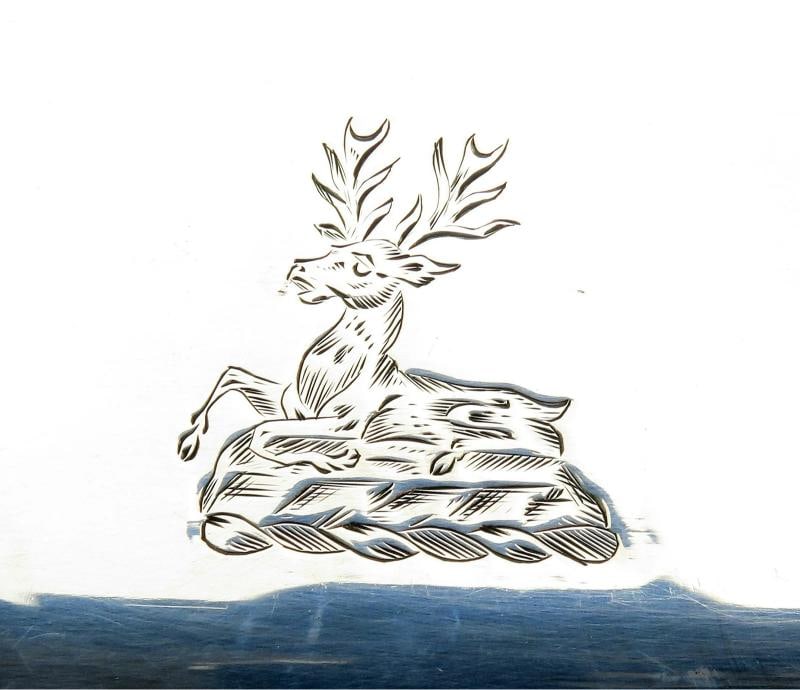 19th Century English Silverplate Inkwell Stand Desk Piece 2 Inkwells 8 1/2" Long - 6