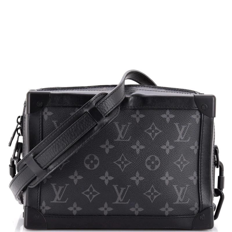 Louis Vuitton Soft Trunk Bag Monogram Eclipse Canvas: Condition: Pre-owned - Good,Brand: Louis Vuitton,Exterior Material: Canvas Coated, Leather,Style: Shoulder Bags,Exterior Color: Black,Department: Women,Size: Unknown,Accessories: With Strap