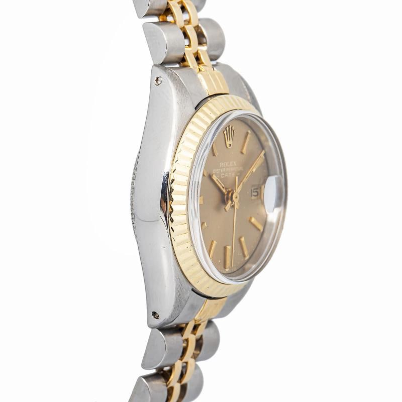 Rolex Date 6917 Jubilee YG Two Tone Champagne Dial Auto Women Watch 26mm - 4