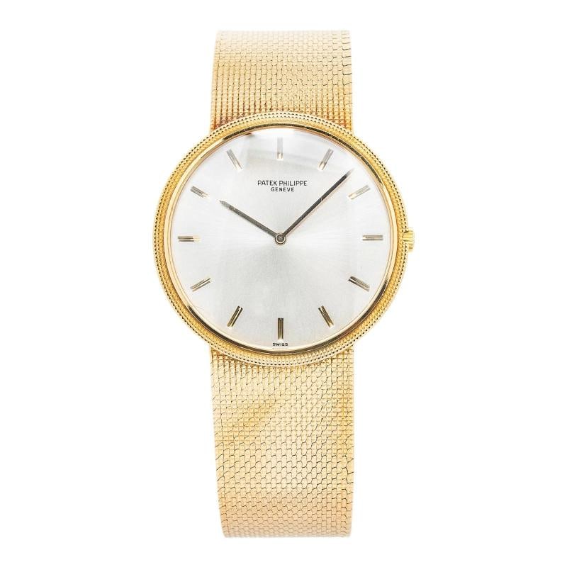 Patek Philippe Calatrava 3588J MINT Auto 18k Yellow Gold Silver Dial Men's 35mm - 2