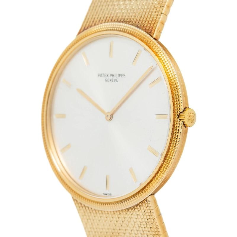 Patek Philippe Calatrava 3588J MINT Auto 18k Yellow Gold Silver Dial Men's 35mm - 3