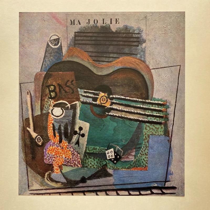 PABLO PICASSO RARE VINTAGE 1953 CUBISM FINE ART LITHOGRAPH PRINT "MA JOLIE" 1914 - 2
