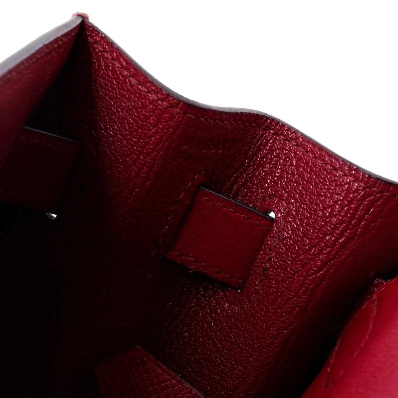 Hermes Kelly Handbag Red Epsom with Gold Hardware 32 - 7