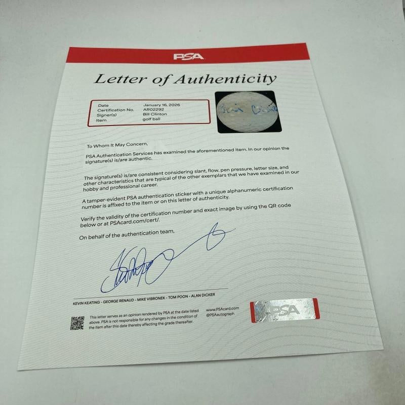 President Bill Clinton Signed Titleist 8 Golf Ball PSA DNA COA - 7