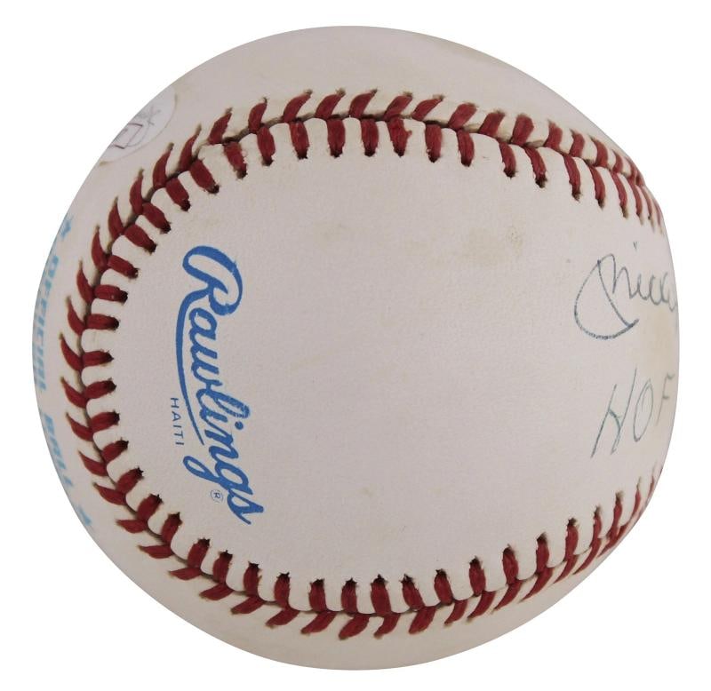 Yankees Mickey Mantle "HOF 74" Signed OAL Baseball Graded 7.5! PSA & JSA LOAs - 3