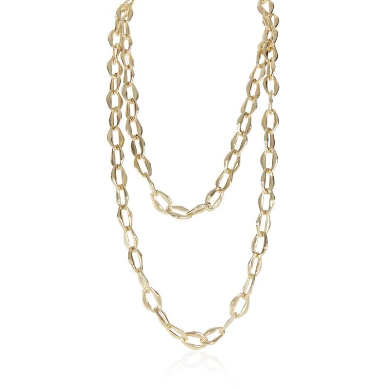 Tiffany & Co. Yellow Gold Elsa Peretti Aegean Necklace: Condition: Pre-owned,Clasp/Buckle Type: Toggle,Side Stone Type: No Stone,Metal Purity: 18k,With Original Box/Packaging: No,With Papers: No,Gross Weight (grams): 109.66,Department: Unisex,Collection: