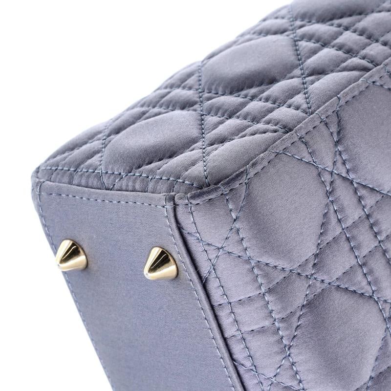 Christian Dior My ABCDior Lady Dior Bag Cannage Quilt Satin with Crystal Charms - 7