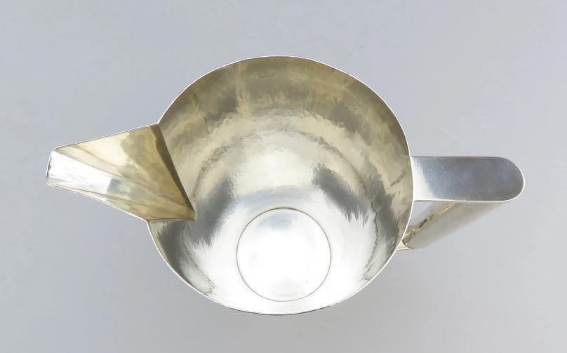 Superb Art Deco/MCM c1920s-1950s German Handwrought 800 Purity Silver Pitcher - 4