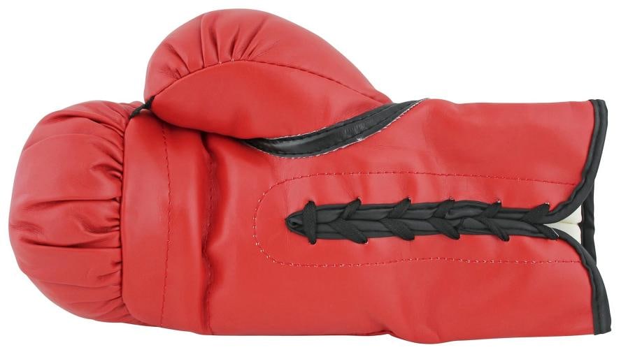 Muhammad Ali & Joe Frazier Signed Red Everlast Boxing Glove PSA/DNA #7A02081 - 3