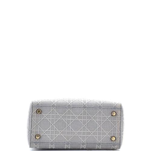 Christian Dior Lady D-Lite Bag Cannage Embroidered Canvas Medium - 4