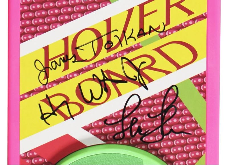 Back To The Future (7) Fox, Lloyd, Thompson, Wilson +3 Signed Hoverboard BAS LOA - 3
