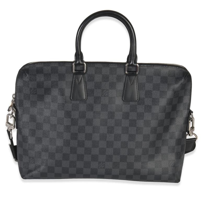 Louis Vuitton Damier Graphite Canvas Porte Documents Jour NM: Condition: Pre-owned - Good,Dimensions: 14 x 11 x 2.25,Handbag Accessories: None,Bag Width: 14 in,Bag Depth: 2.25 in,Bag Height: 11 in,Department: Unisex,Style: Briefcase;Crossbody Bag;Messenger Bag;S