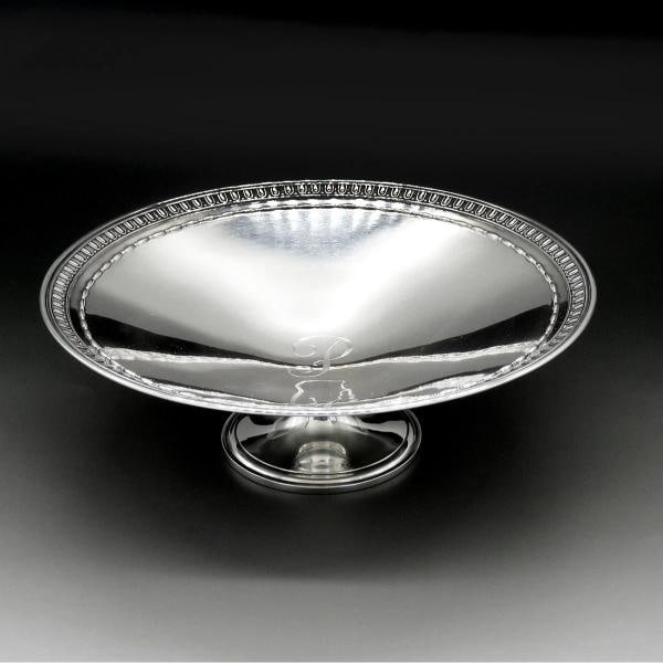 Antique c1920 Tiffany & Co Sterling Silver Tazza Compote Pedestal Dish 'P' Mono: Brand: Tiffany & Co.,Age: 1907-1947,Composition: Sterling Silver (.925),Maker: Tiffany & Co.,Year Made: 1907 to 1937,Country of Origin: United States Presented is an antique, sterling silver tazza,