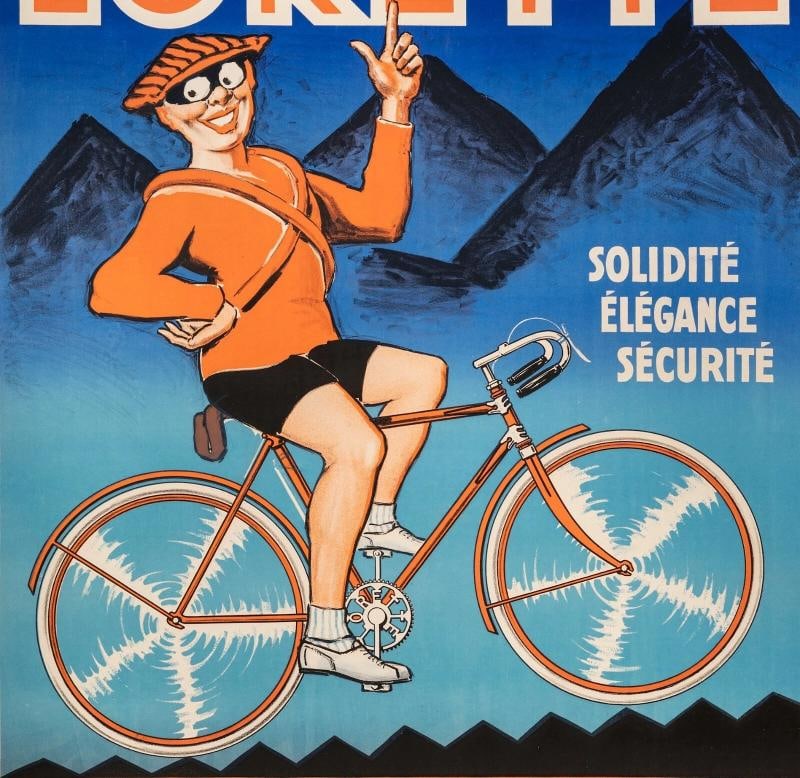 Original Poster - Cycles Lorette - Bicycle - Cycling - Bicycling Mountain - 1925 - 2