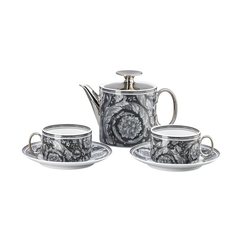 Versace Rosenthal Barocco Haze Tea Set for 2 (2 x Tea Cup & Saucer+Teapot): Condition: New: A brand-new, unused, unopened, undamaged item in its original packaging (where packaging is applicable). Packaging should be the same as what is found in a retail store, unless the