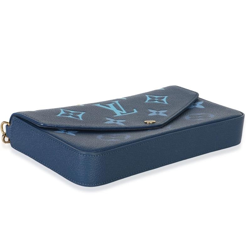 Louis Vuitton Gradient Blue Giant Monogram Empreinte Felicie Pochette - 7