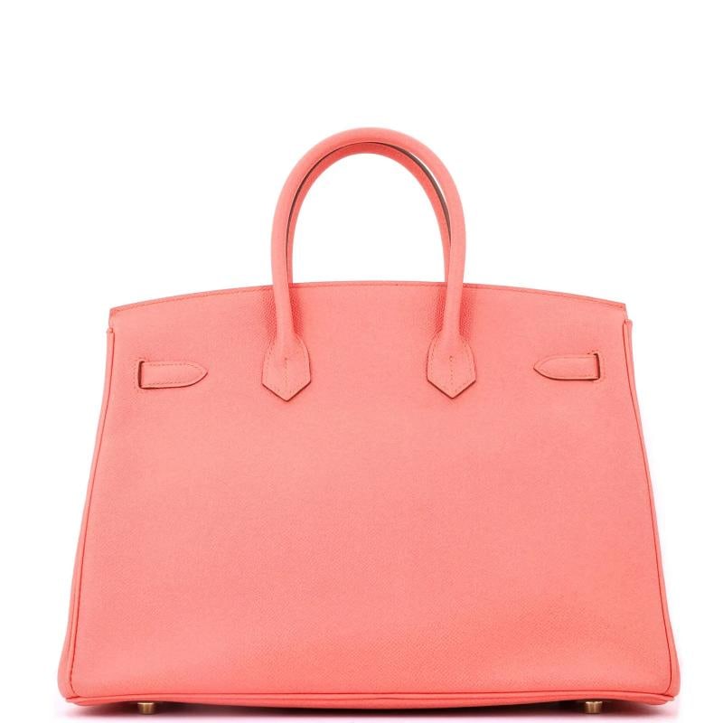 Hermes Birkin Handbag Pink Epsom with Gold Hardware 35 - 3